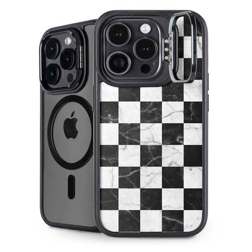 Checkered Marble iPhone 13 Pro Kickstand Case