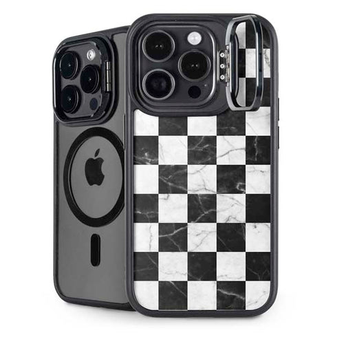 Checkered Marble iPhone 14 Pro Kickstand Case