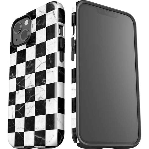 Checkered Marble iPhone 15 Impact Case