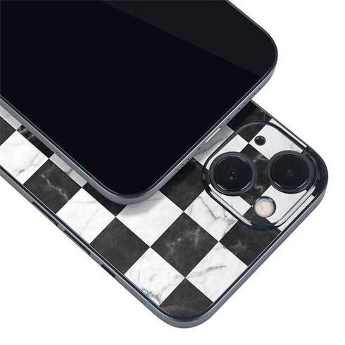 Checkered Marble iPhone 15 Skin