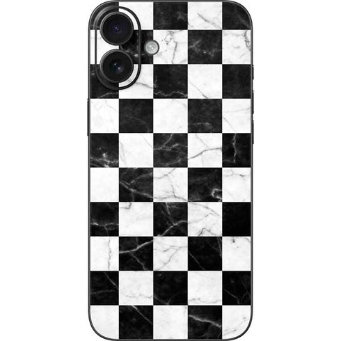 Checkered Marble iPhone 16 Plus Skin