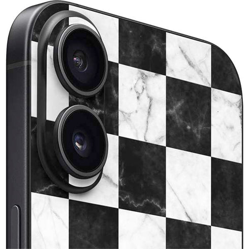 Checkered Marble iPhone 16 Plus Skin