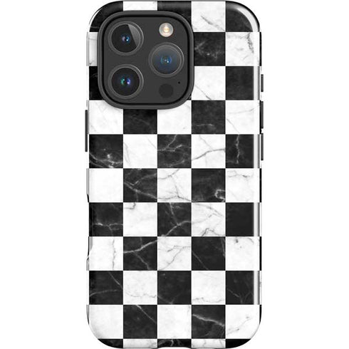 Checkered Marble iPhone 16 Pro Impact Case