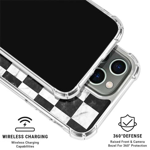 Checkered Marble iPhone 16 Pro Max Clear Case
