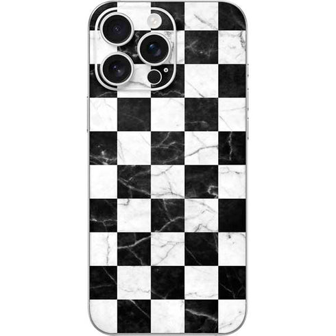 Checkered Marble iPhone 16 Pro Max Skin