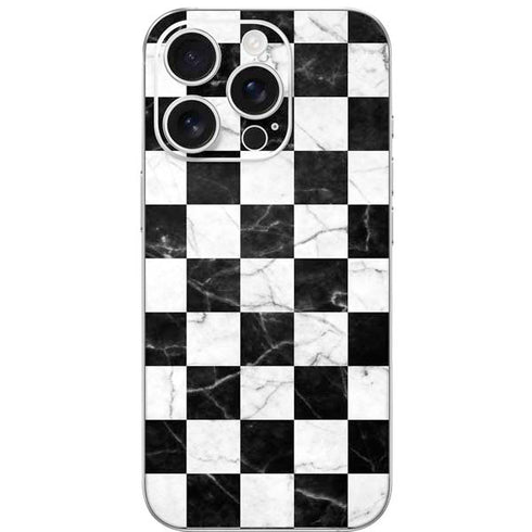 Checkered Marble iPhone 16 Pro Skin