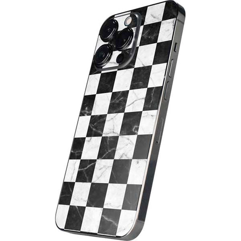 Checkered Marble iPhone 16 Pro Skin