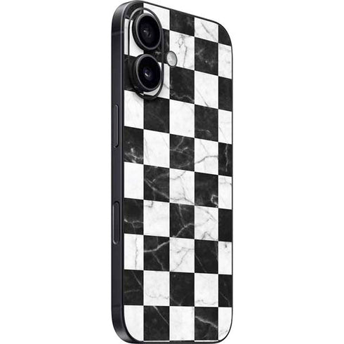 Checkered Marble iPhone 16 Skin