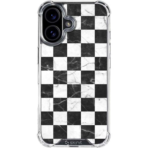 Checkered Marble iPhone 17 Clear Case