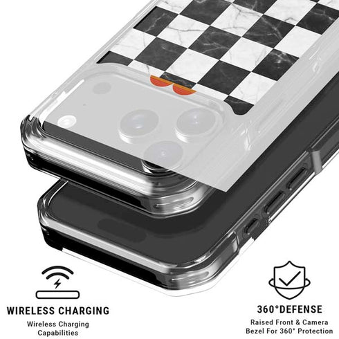 Checkered Marble iPhone 18 Pro Clear Case