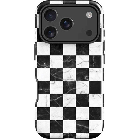 Checkered Marble iPhone 18 Pro Impact Case