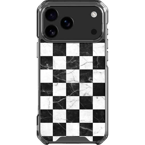 Checkered Marble iPhone 18 Pro Max Clear Case