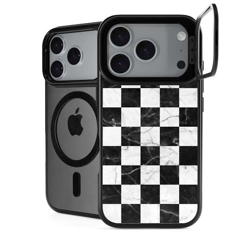 Checkered Marble iPhone 18 Pro Max Kickstand Case