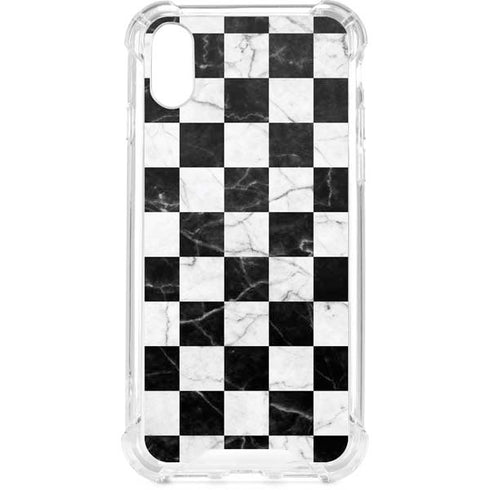 Checkered Marble iPhone XS Clear Case