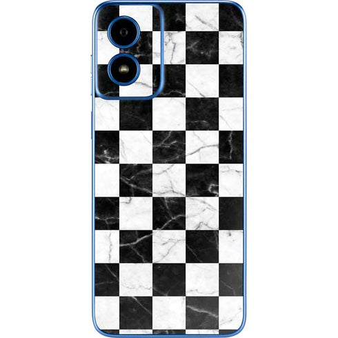 Checkered Marble Moto G Play 4G (2024) Skin