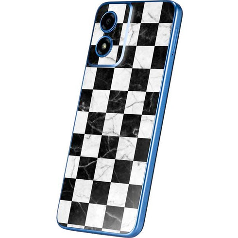 Checkered Marble Moto G Play 4G (2024) Skin