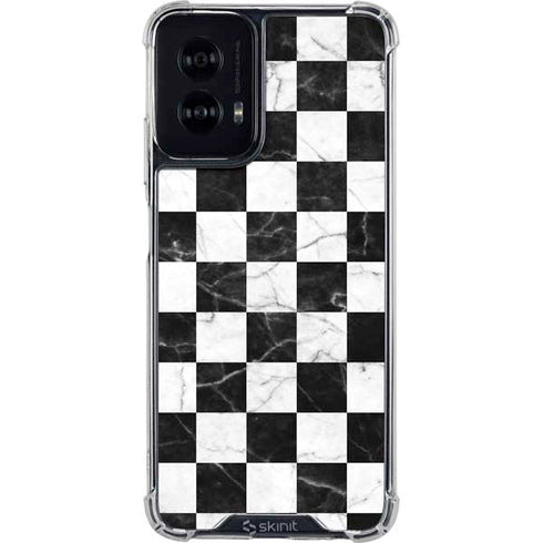 Checkered Marble Moto G Power 5G (2024) Clear Case