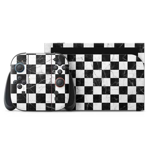 Checkered Marble Nintendo Skins