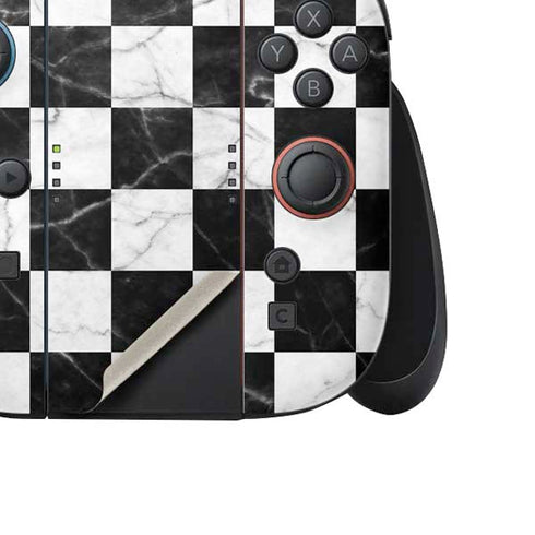Checkered Marble Nintendo Switch 2 (2025) Joy-Con Controller Skin