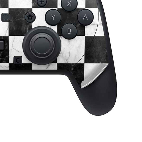 Checkered Marble Nintendo Switch 2 (2025) Pro Controller Skin