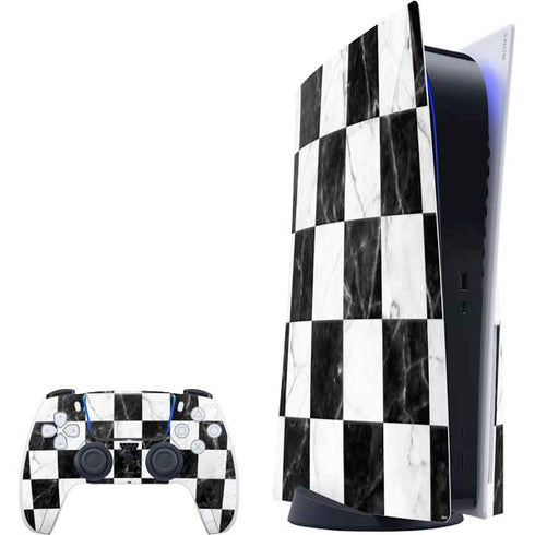 Checkered Marble PlayStation PS5 Skins