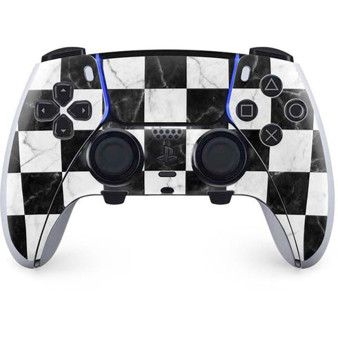 Checkered Marble PS5 DualSense Edge Pro Controller Skin