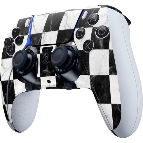 Checkered Marble PS5 DualSense Edge Pro Controller Skin