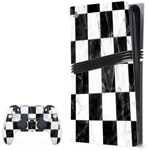 Checkered Marble PlayStation PS5 Skins