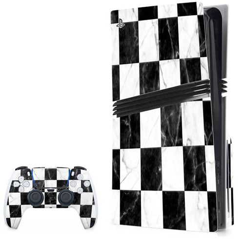Checkered Marble PlayStation PS5 Skins