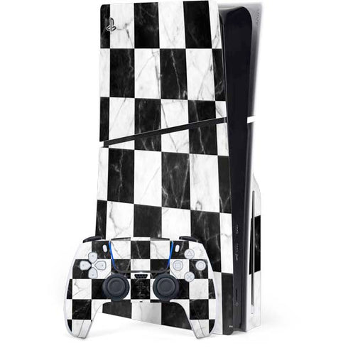 Checkered Marble PlayStation PS5 Skins