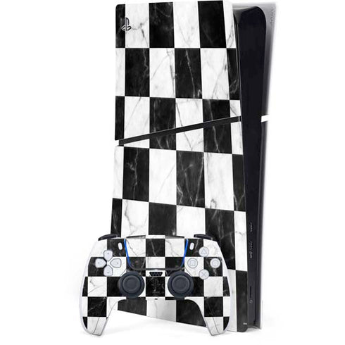Checkered Marble PlayStation PS5 Skins