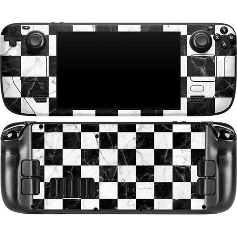Checkered Marble Steam Deck Handheld Gaming Computer OLED Skin