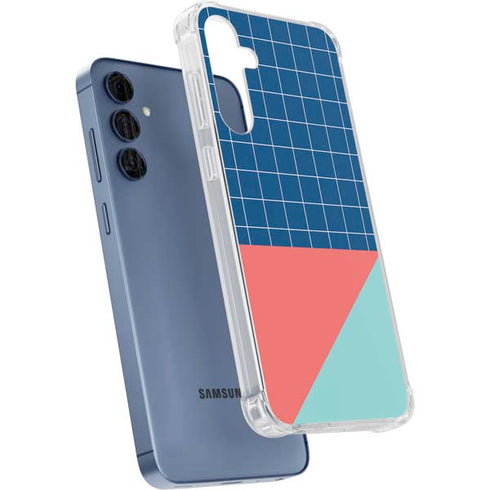 Checkered Split Galaxy A55 5G Clear Case