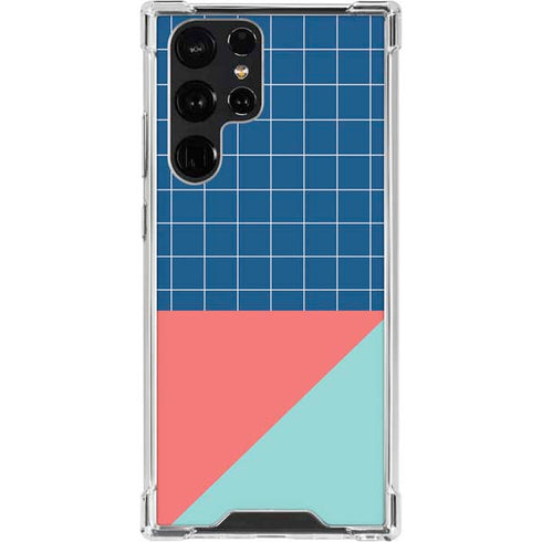 Checkered Split Galaxy S23 Ultra Clear Case