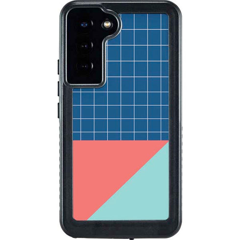 Checkered Split Galaxy S24 Plus Waterproof Case