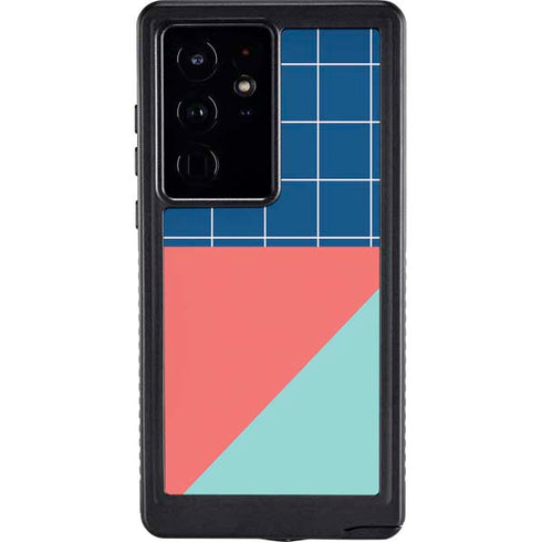 Checkered Split Galaxy S24 Ultra Waterproof Case