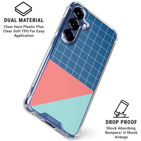 Checkered Split Galaxy S25 Clear Case