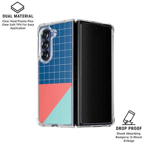 Checkered Split Galaxy Z Fold6 Clear Case