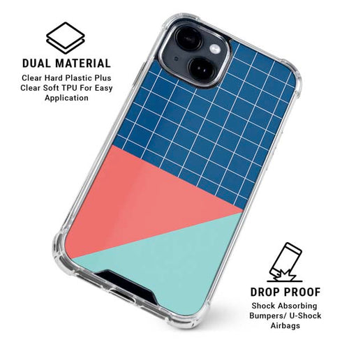 Checkered Split iPhone 15 Clear Case