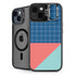 Checkered Split iPhone 15 Kickstand Case