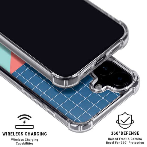 Checkered Split iPhone 16 Clear Case