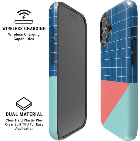 Checkered Split iPhone 16 Magsafe Impact Case