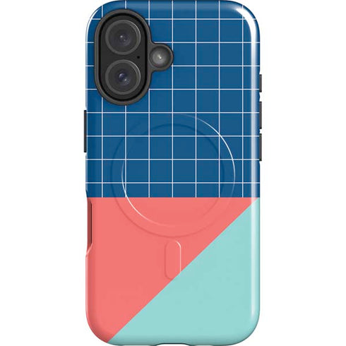Checkered Split iPhone 16 Plus Magsafe Impact Case
