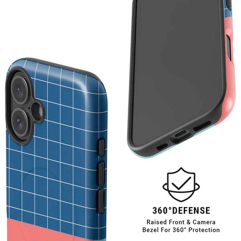 Checkered Split iPhone 16 Plus Magsafe Impact Case