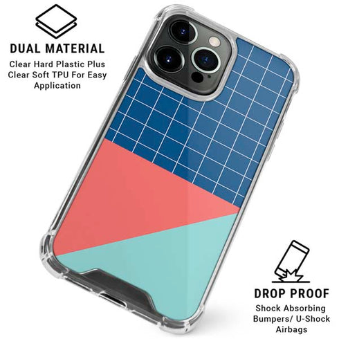Checkered Split iPhone 16 Pro Max Clear Case