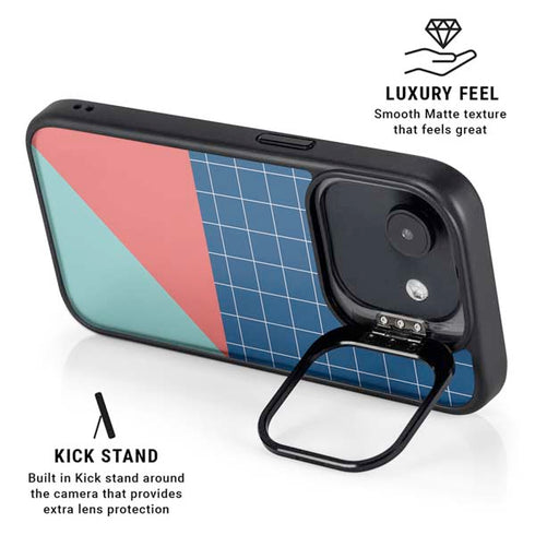 Checkered Split iPhone 16e Kickstand Case