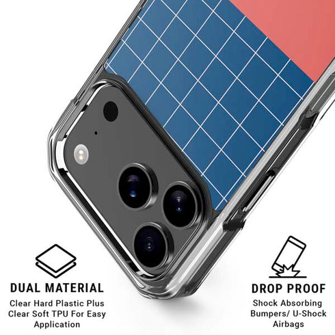 Checkered Split iPhone 18 Pro Clear Case