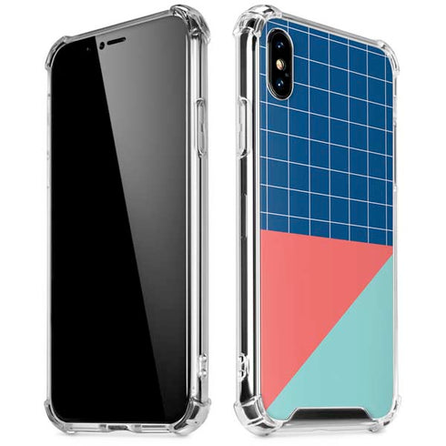 Checkered Split iPhone X/XS Clear Case