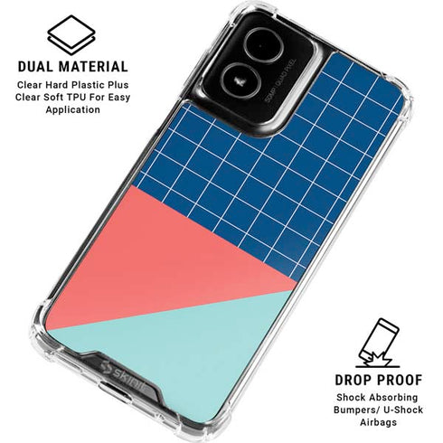 Checkered Split Moto G Power 5G (2024) Clear Case