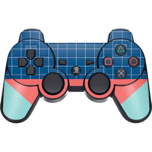 Checkered Split PS3 Dual Shock wireless controller Skin